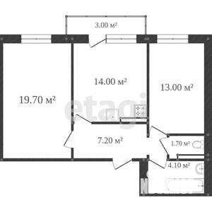 2-к квартира, вторичка, 57м2, 15/16 этаж