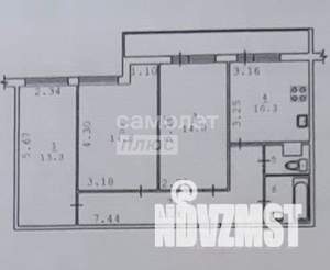 3-к квартира, вторичка, 69м2, 11/16 этаж