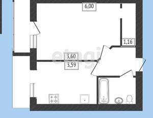 1-к квартира, вторичка, 33м2, 4/4 этаж