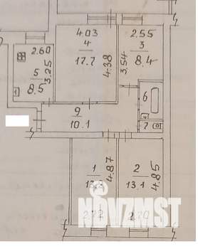 4-к квартира, вторичка, 75м2, 1/9 этаж