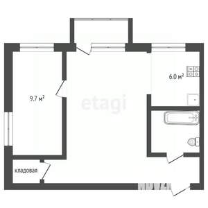 2-к квартира, вторичка, 42м2, 4/5 этаж