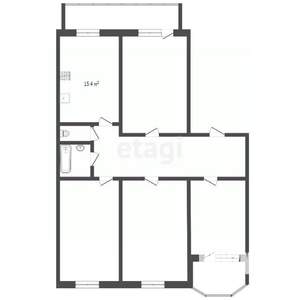 4-к квартира, вторичка, 128м2, 5/5 этаж