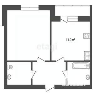 1-к квартира, вторичка, 41м2, 14/14 этаж