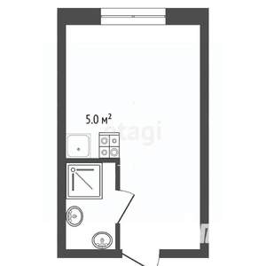 Студия квартира, вторичка, 19м2, 3/3 этаж