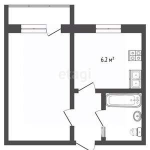 1-к квартира, вторичка, 33м2, 3/4 этаж