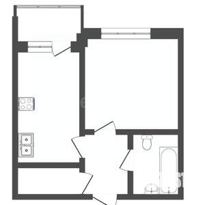 1-к квартира, вторичка, 29м2, 7/9 этаж