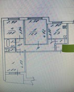 3-к квартира, вторичка, 66м2, 5/9 этаж