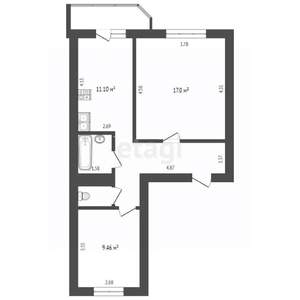 2-к квартира, вторичка, 50м2, 11/16 этаж