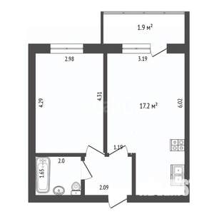 1-к квартира, вторичка, 37м2, 5/10 этаж