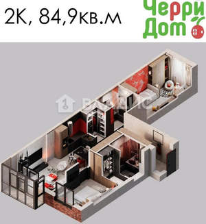 2-к квартира, вторичка, 85м2, 4/4 этаж