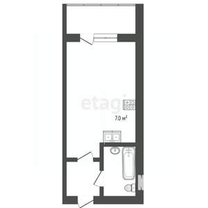 Студия квартира, сданный дом, 21м2, 6/16 этаж