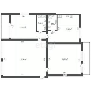 3-к квартира, сданный дом, 162м2, 15/15 этаж