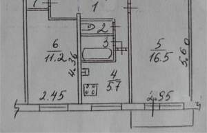 2-к квартира, вторичка, 43м2, 5/5 этаж