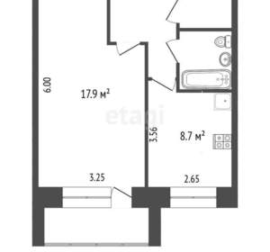 1-к квартира, вторичка, 35м2, 3/5 этаж
