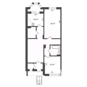 2-к квартира, вторичка, 98м2, 1/6 этаж