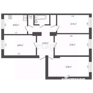 4-к квартира, вторичка, 96м2, 2/3 этаж