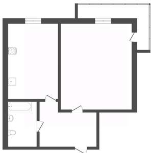 1-к квартира, вторичка, 44м2, 7/9 этаж