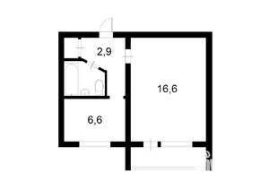 1-к квартира, вторичка, 29м2, 3/5 этаж
