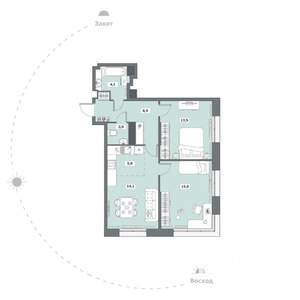 2-к квартира, вторичка, 63м2, 4/15 этаж