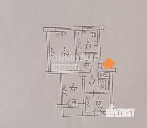 3-к квартира, вторичка, 59м2, 4/5 этаж