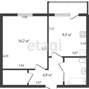 1-к квартира, вторичка, 37м2, 5/10 этаж