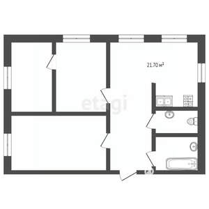 4-к квартира, вторичка, 75м2, 2/2 этаж