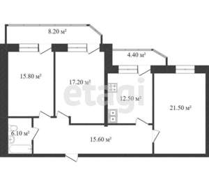 3-к квартира, вторичка, 60м2, 8/10 этаж