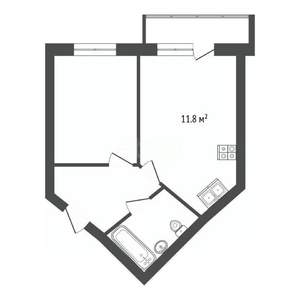1-к квартира, вторичка, 32м2, 4/12 этаж