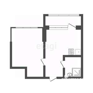 1-к квартира, вторичка, 23м2, 6/9 этаж