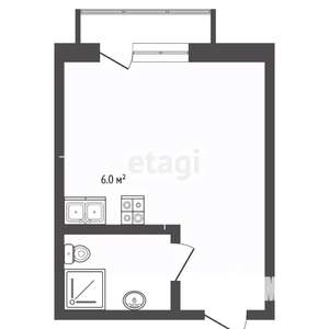 Студия квартира, вторичка, 23м2, 4/16 этаж