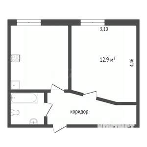 2-к квартира, вторичка, 34м2, 7/9 этаж