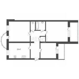 3-к квартира, вторичка, 87м2, 2/10 этаж