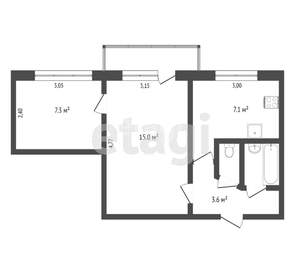 2-к квартира, вторичка, 36м2, 4/5 этаж