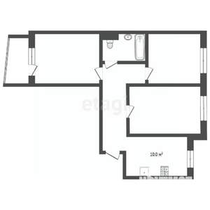 3-к квартира, вторичка, 63м2, 8/10 этаж