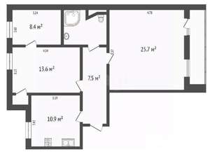 3-к квартира, вторичка, 73м2, 5/9 этаж