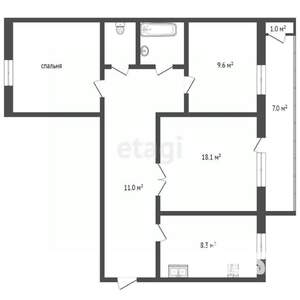 3-к квартира, вторичка, 68м2, 7/9 этаж