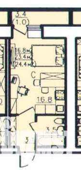 Студия квартира, сданный дом, 24м2, 10/16 этаж