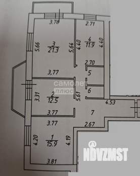3-к квартира, вторичка, 80м2, 5/5 этаж