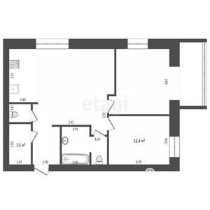 2-к квартира, вторичка, 70м2, 1/5 этаж