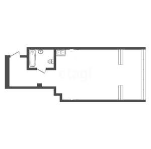 Студия квартира, вторичка, 34м2, 2/10 этаж