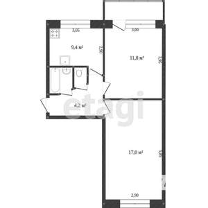 2-к квартира, вторичка, 45м2, 2/5 этаж