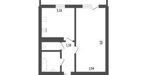 1-к квартира, вторичка, 35м2, 5/14 этаж