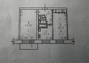 2-к квартира, вторичка, 44м2, 4/5 этаж