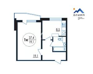 1-к квартира, вторичка, 37м2, 10/10 этаж
