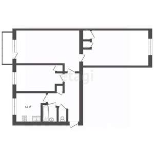 3-к квартира, вторичка, 59м2, 3/5 этаж