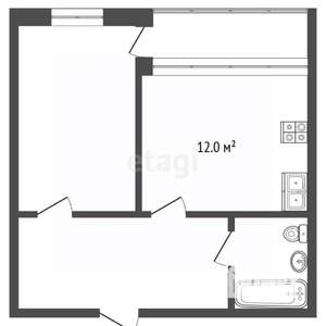 1-к квартира, сданный дом, 39м2, 4/9 этаж