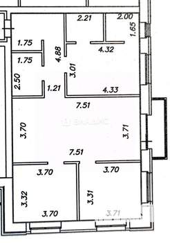 3-к квартира, вторичка, 87м2, 2/4 этаж