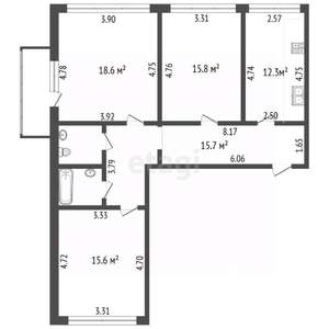 3-к квартира, вторичка, 85м2, 8/10 этаж