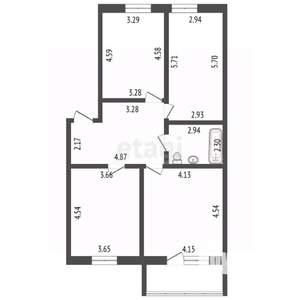 3-к квартира, вторичка, 89м2, 1/5 этаж