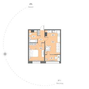 1-к квартира, вторичка, 46м2, 11/15 этаж
